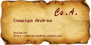 Csepiga Andrea névjegykártya